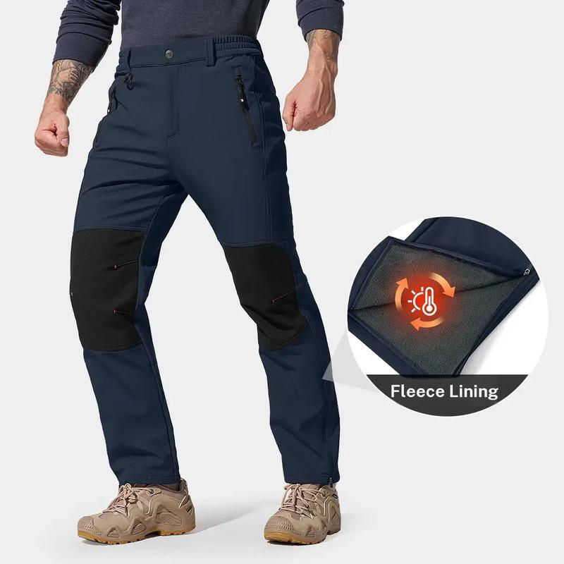 Men's waterproof and warm trousers; waterproof fabric with a pure cotton lining.