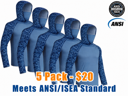 Men's Sun Protection Hoodie (with Face Mask/Neck Gaiter) — UPF 50+ UV Protection