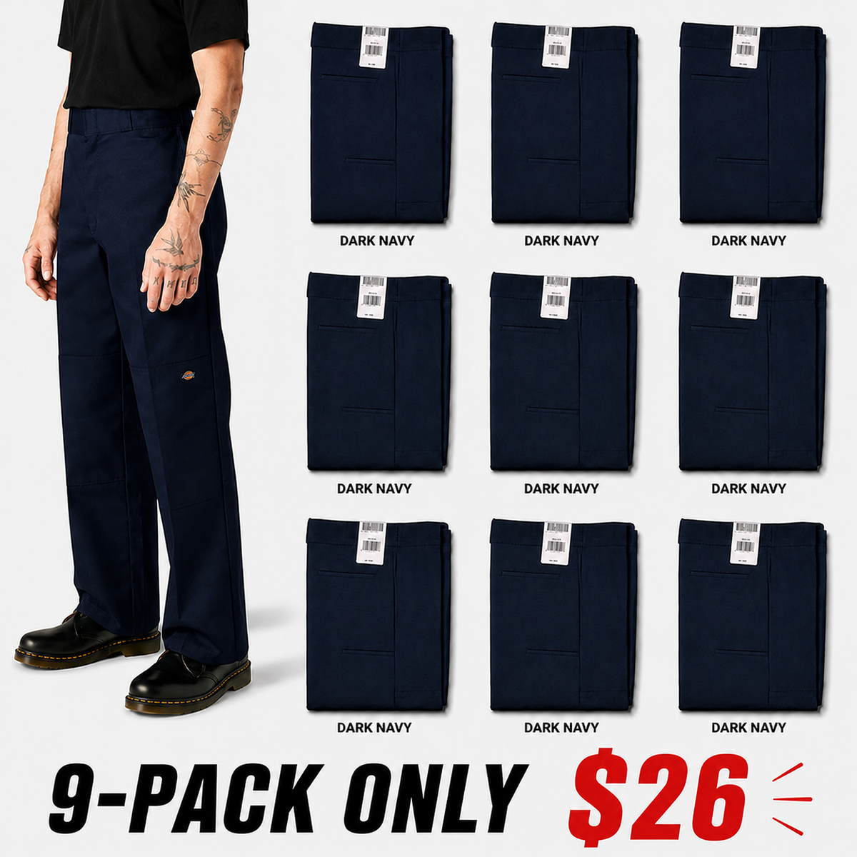 DK Men's Loose-fitting Cargo Pants with Reinforced Knees