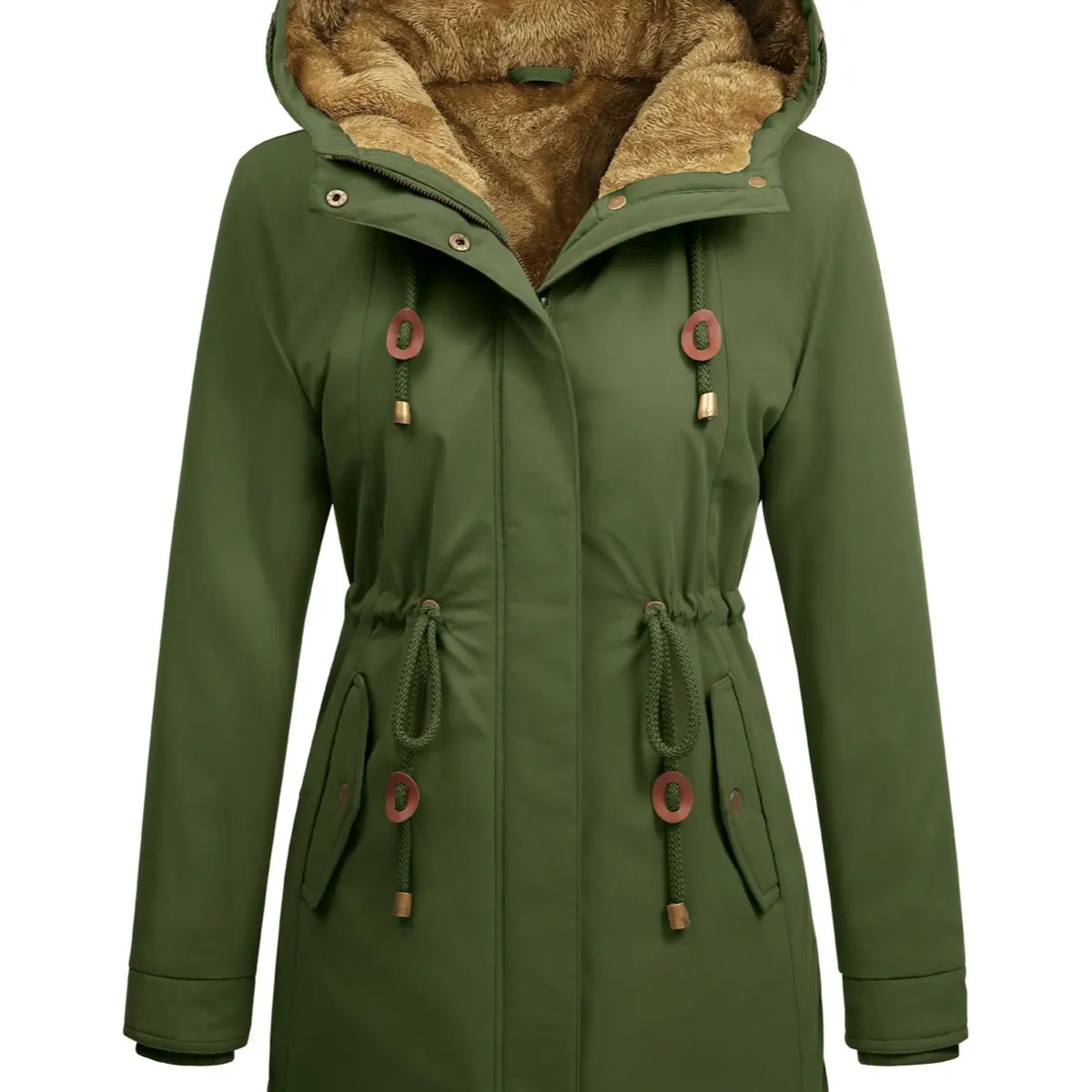⛈️98% Waterproof Shell + 🔥Cashmere/Fleece Lining – Women's Fleece-Lined Warm Parka