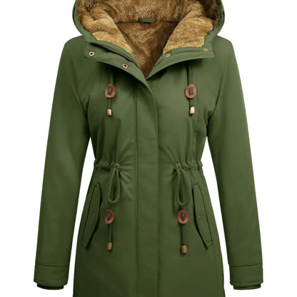⛈️98% Waterproof Shell + 🔥Cashmere/Fleece Lining – Women's Fleece-Lined Warm Parka