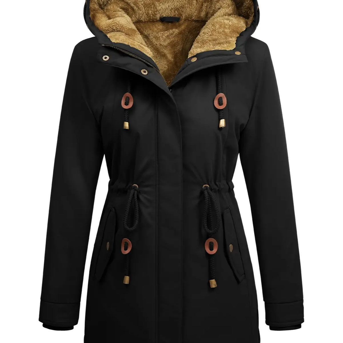 ⛈️98% Waterproof Shell + 🔥Cashmere/Fleece Lining – Women's Fleece-Lined Warm Parka