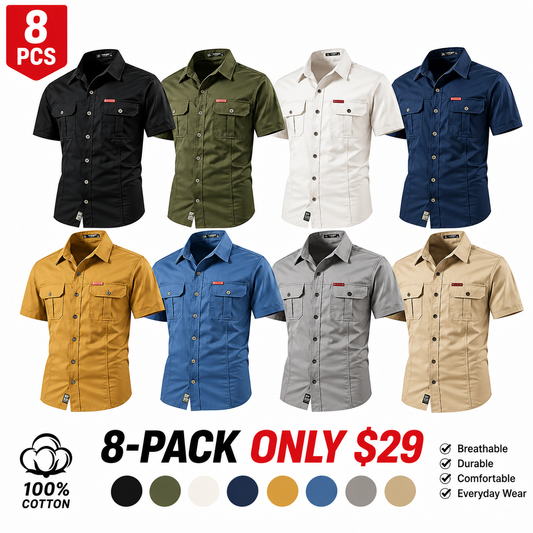 🔥BEST SELLER -- Men's Short-Sleeve Casual Utility Shirt