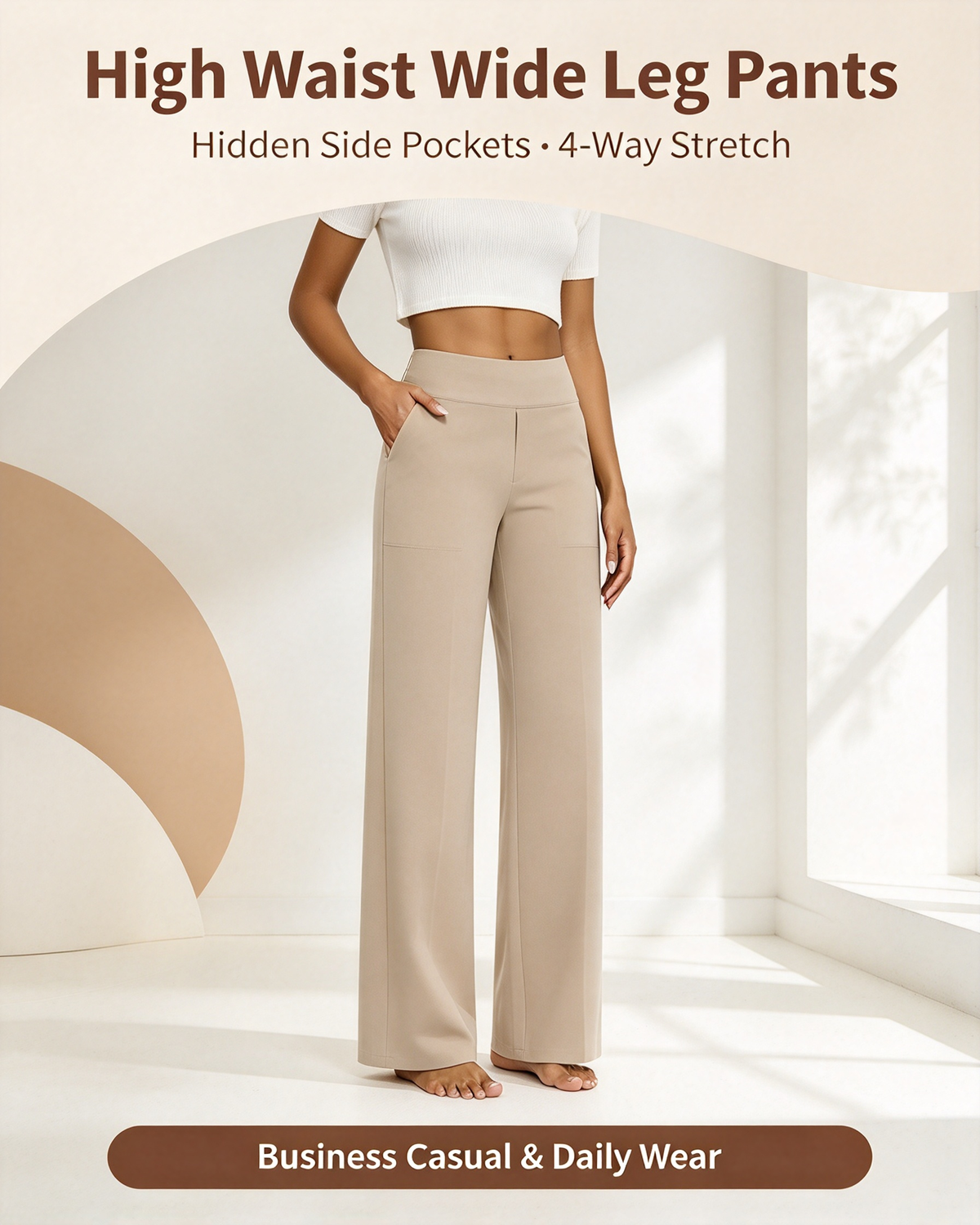 🎄 Christmas Sale! Women's High-Waist Wide Leg Pants | Limited-Time New Fleece-Lined Version