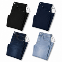 4-PACK ONLY $19-(Black + Navy Blue + Dark Denim Blue + Light Denim Blue)