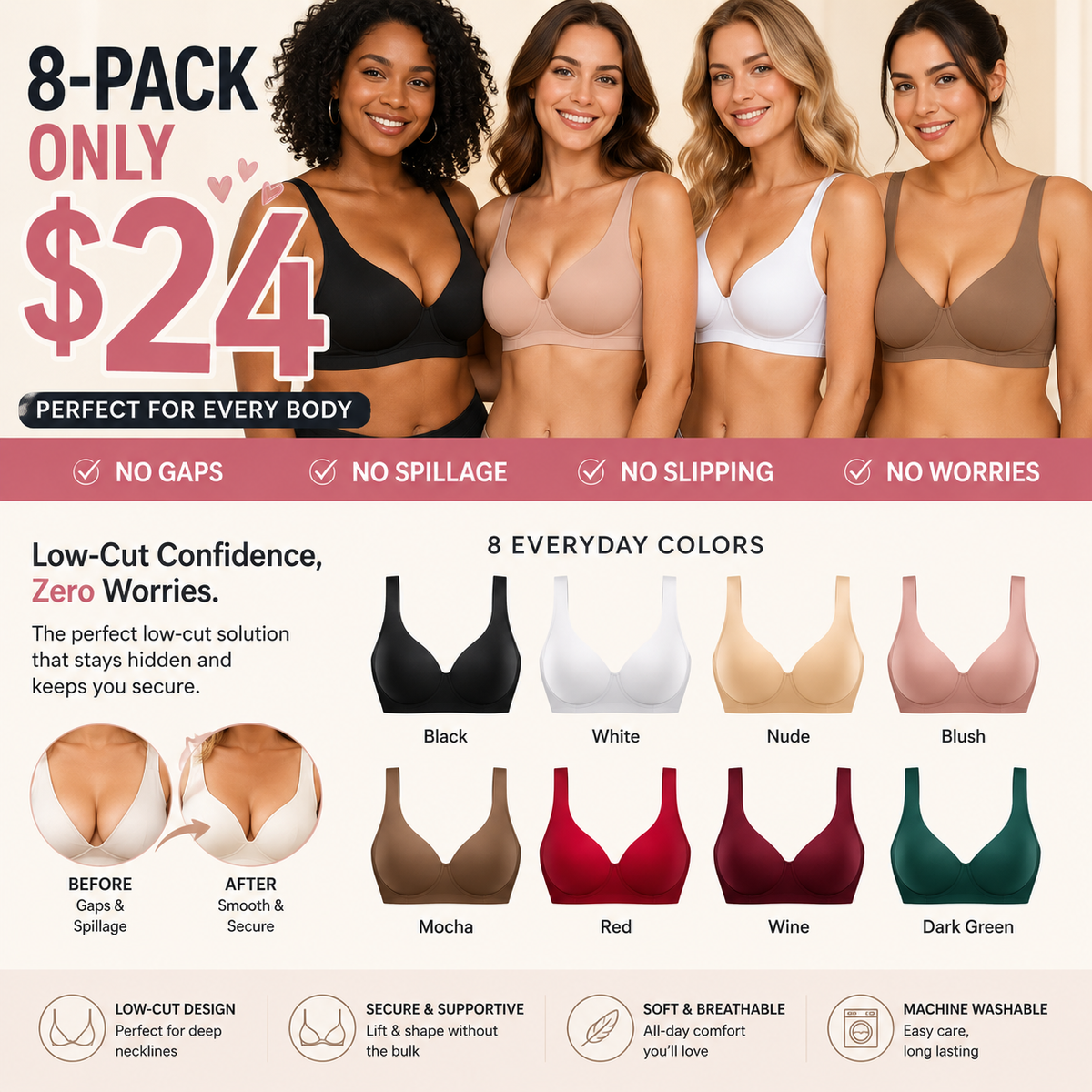 Women's Unlined Balconette Bra
