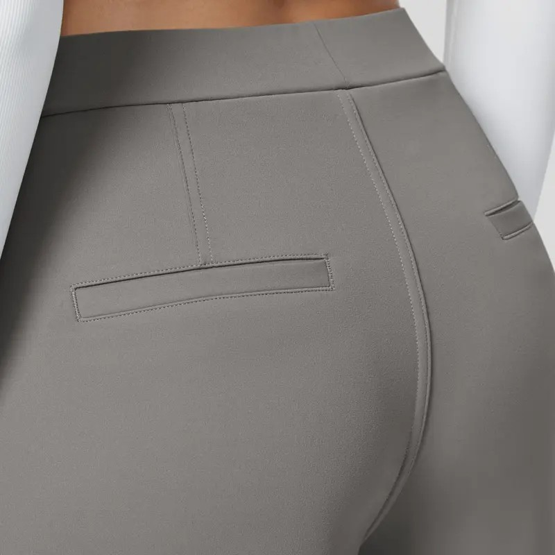 [LAST DAY SALE]High Waisted Stretch Pocket Straight Leg Work Pants