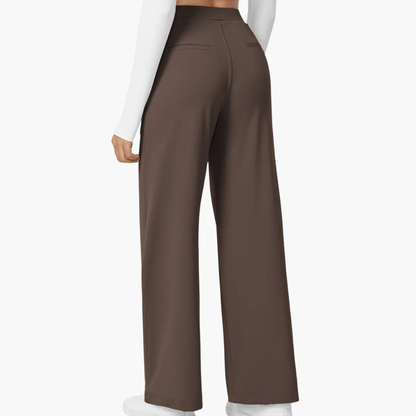 [LAST DAY SALE]High Waisted Stretch Pocket Straight Leg Work Pants