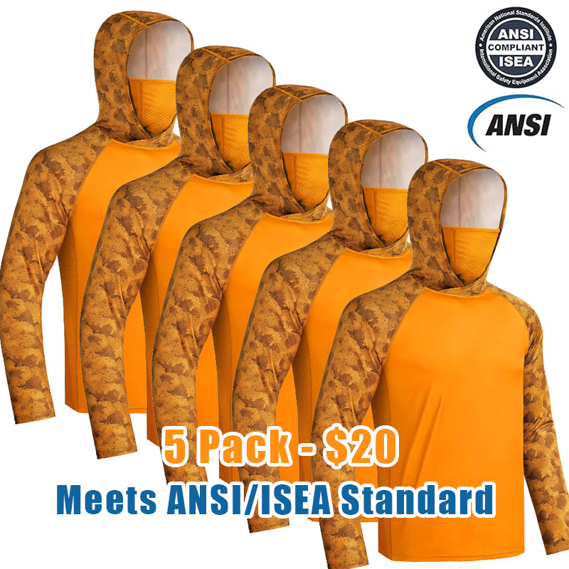 Men's Sun Protection Hoodie (with Face Mask/Neck Gaiter) — UPF 50+ UV Protection