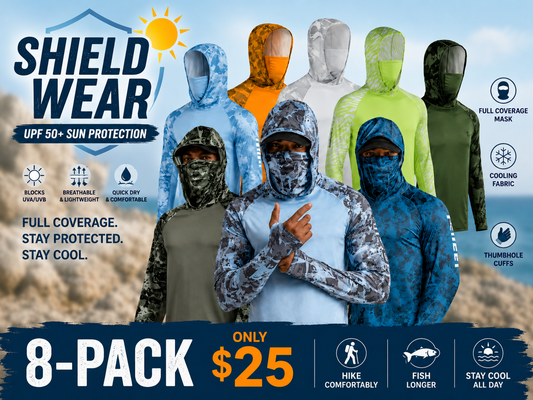 Men's Sun Protection Hoodie (with Face Mask/Neck Gaiter) — UPF 50+ UV Protection