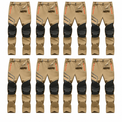 Plain Fleece-Insulated Thermal Pants - Waterproof Softshell, Below the Ankle, Heat Reflective, Zip Pockets