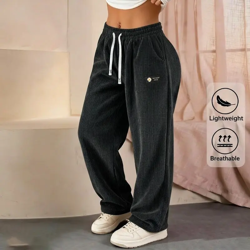 Women's Corduroy Straight-Leg Casual Pants