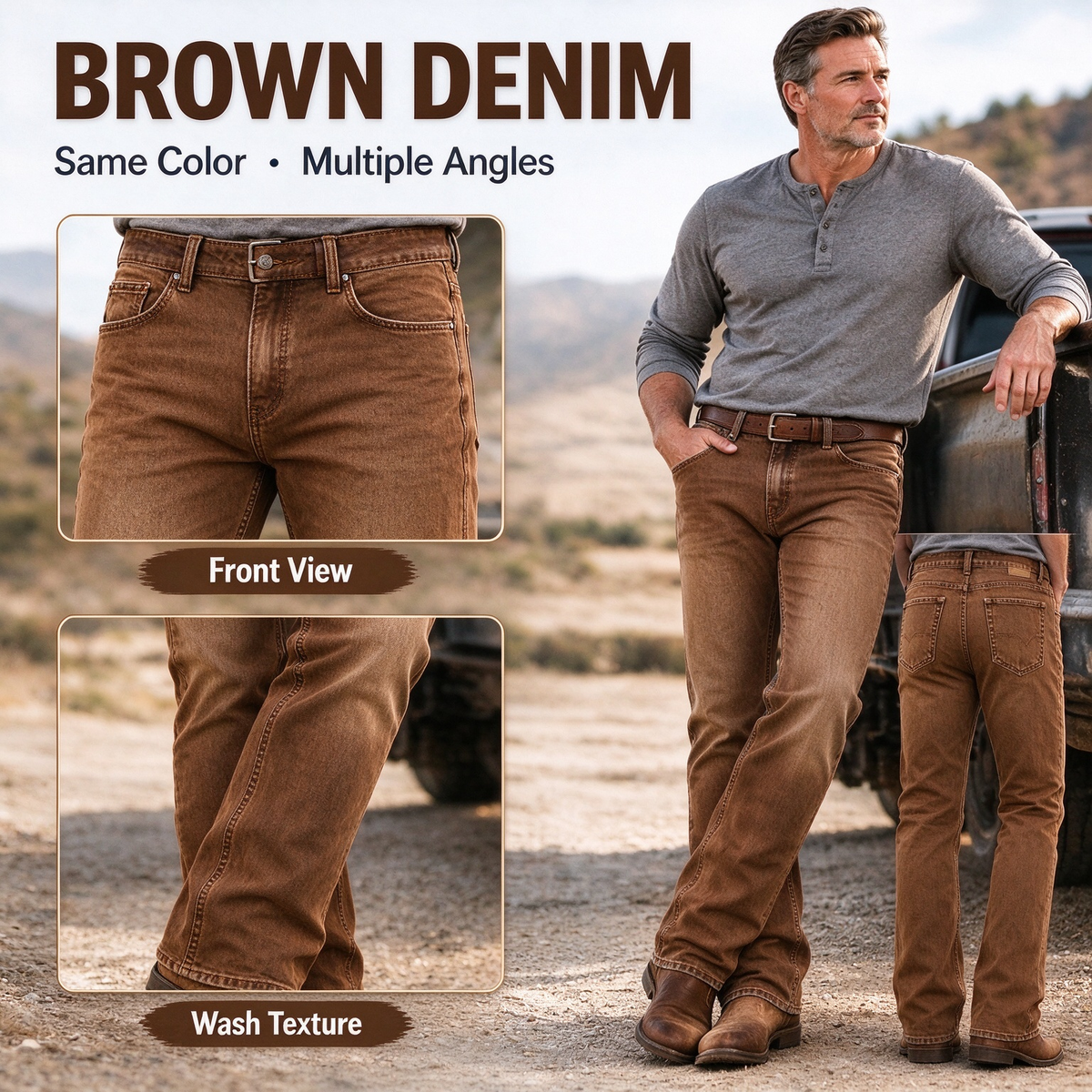 🔥 BESTSELLER | 9PCS $27.99 | Men's Relaxed Stretch Boot Cut Jeans