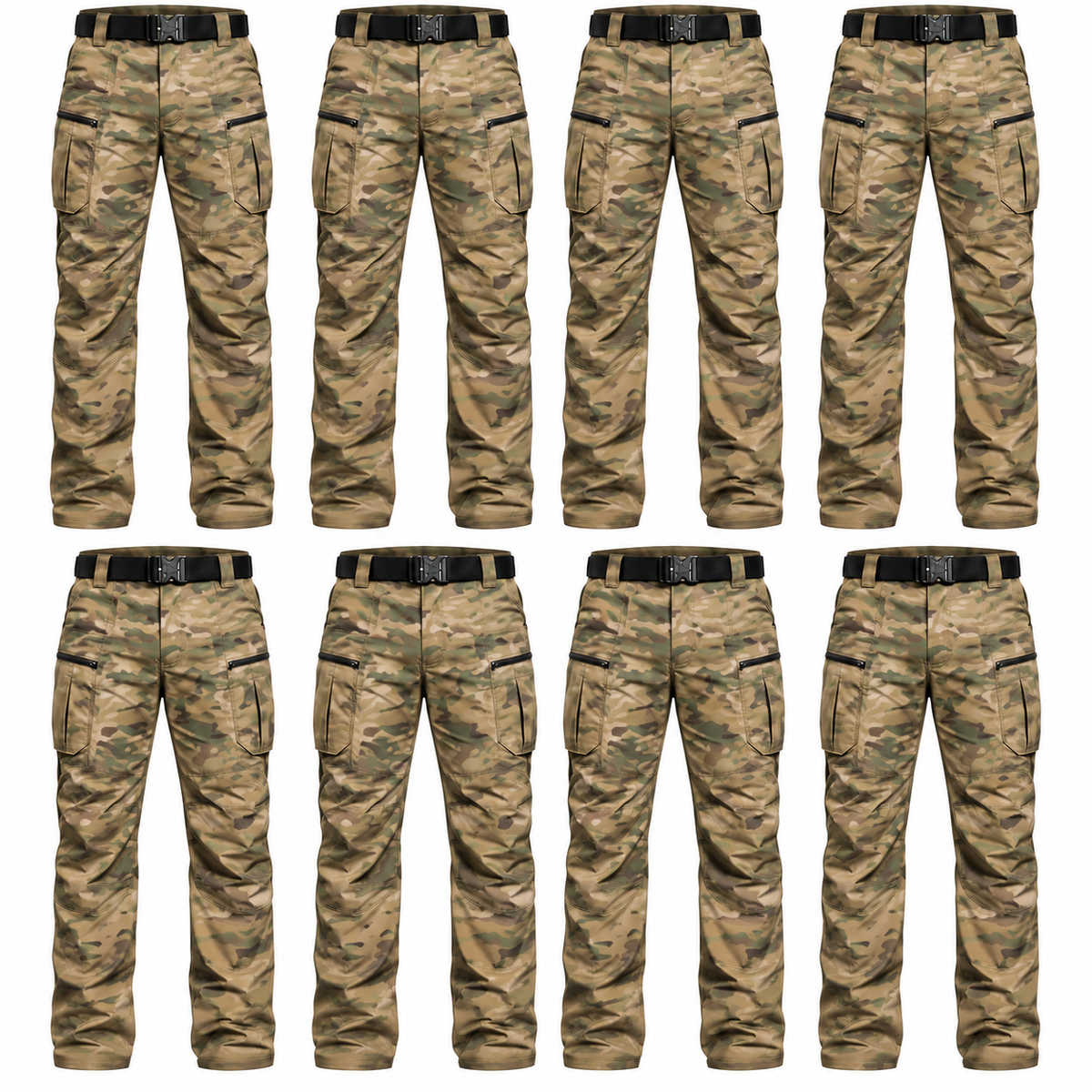 Ripstop Water Resistant Cargo Tactical Pants Lightweight Breathable EDC Outdoor Hiking Work Pants 8 Pockets