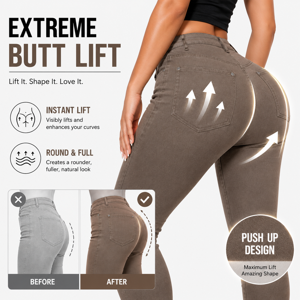 👍🔥Limited-Time Promotion-Women's Button-Fly Skinny Pants with Pockets
