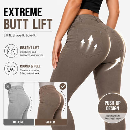 👍🔥Limited-Time Promotion-Women's Button-Fly Skinny Pants with Pockets