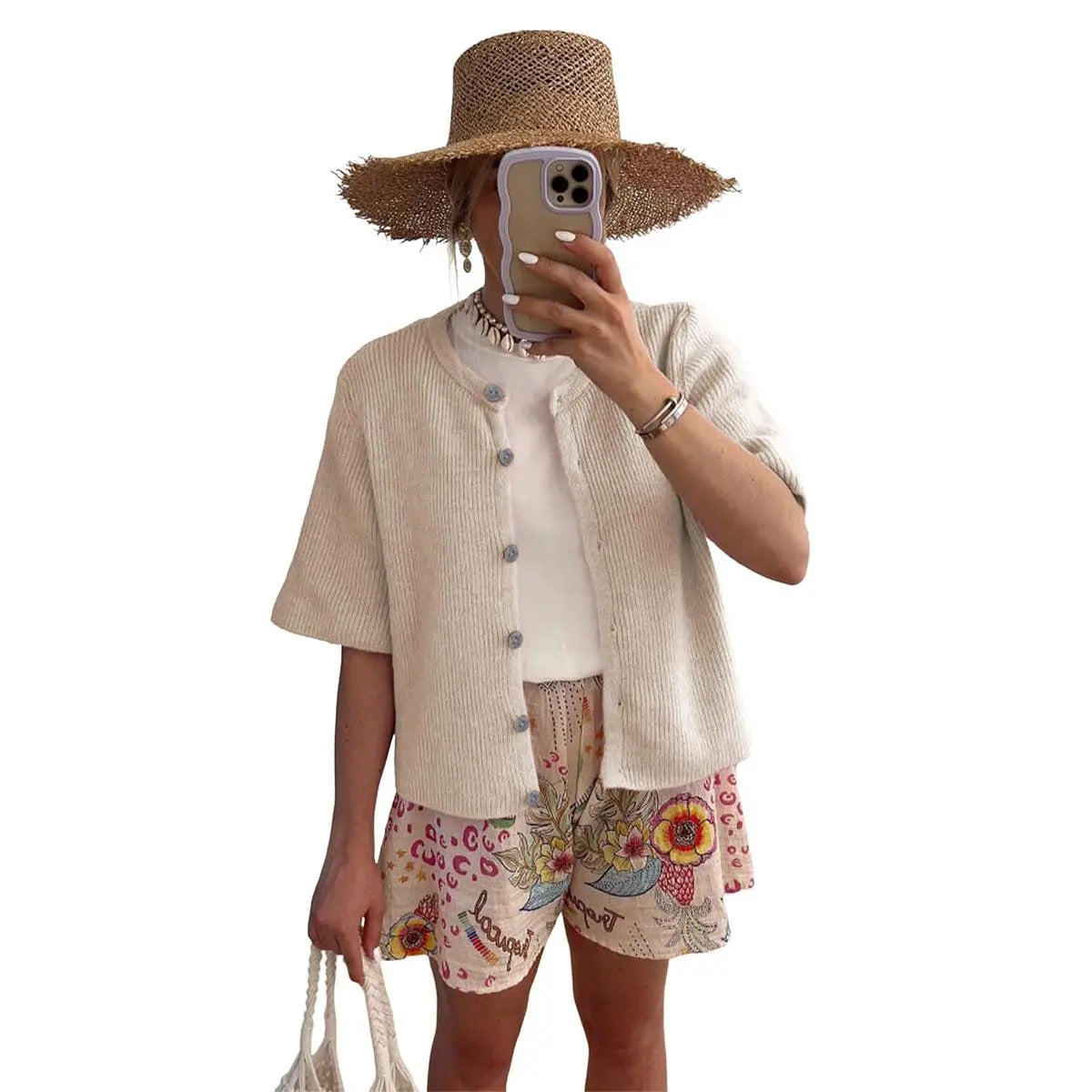 🔥 Women's Lightweight Cardigan Short Sleeve Button-Down Summer Cardigan Sweater