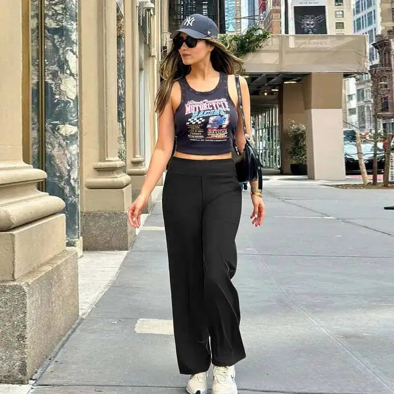 🎄 Christmas Sale! Women's High-Waist Wide Leg Pants | Limited-Time New Fleece-Lined Version
