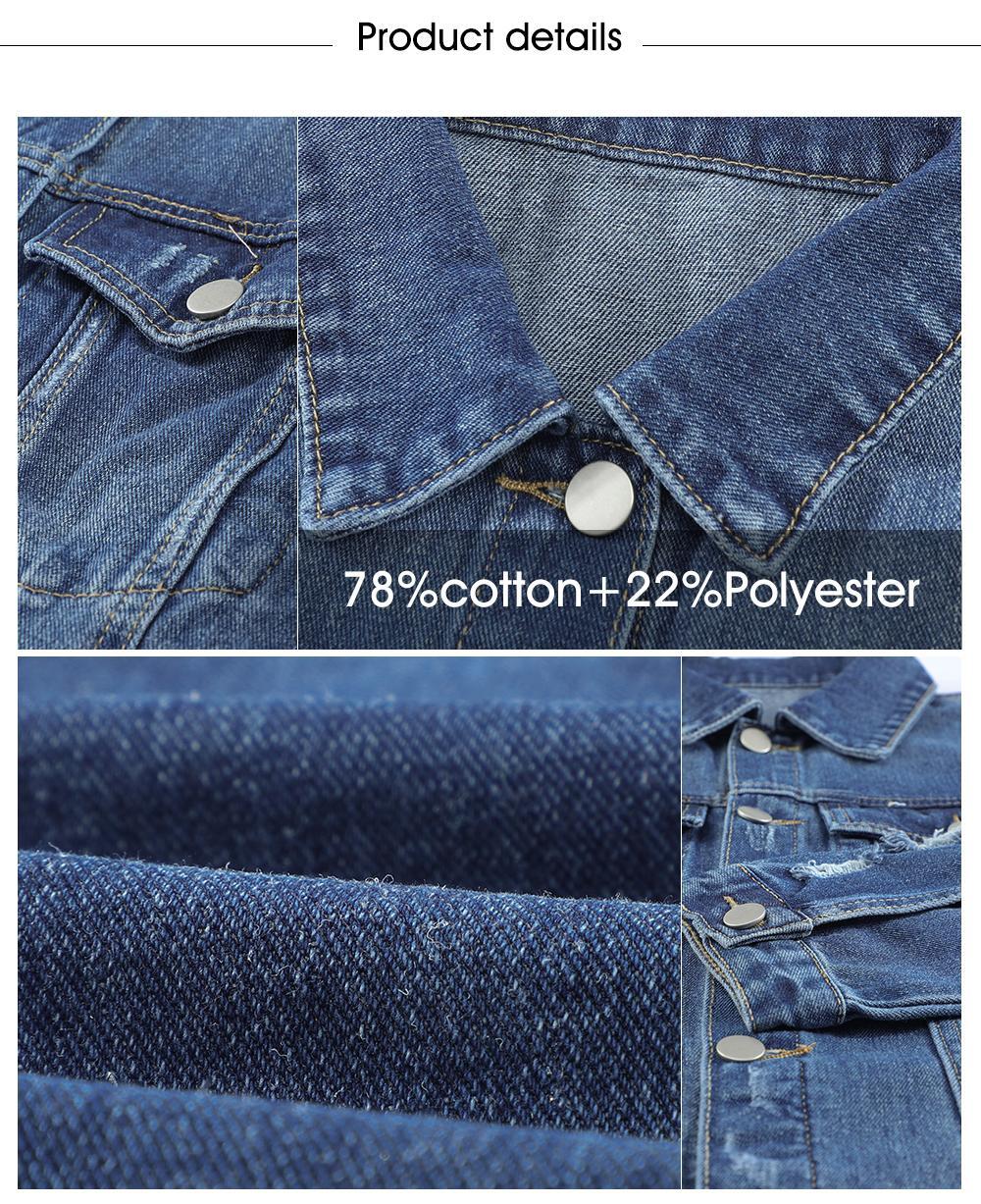 🎁Women's Distressed Washed Denim Jacket