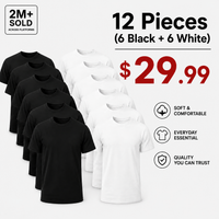 12 Pieces (6 Black + 6 White)