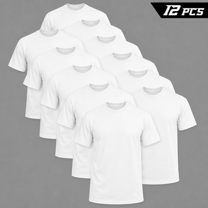 100% cotton T-shirt, black and white mix