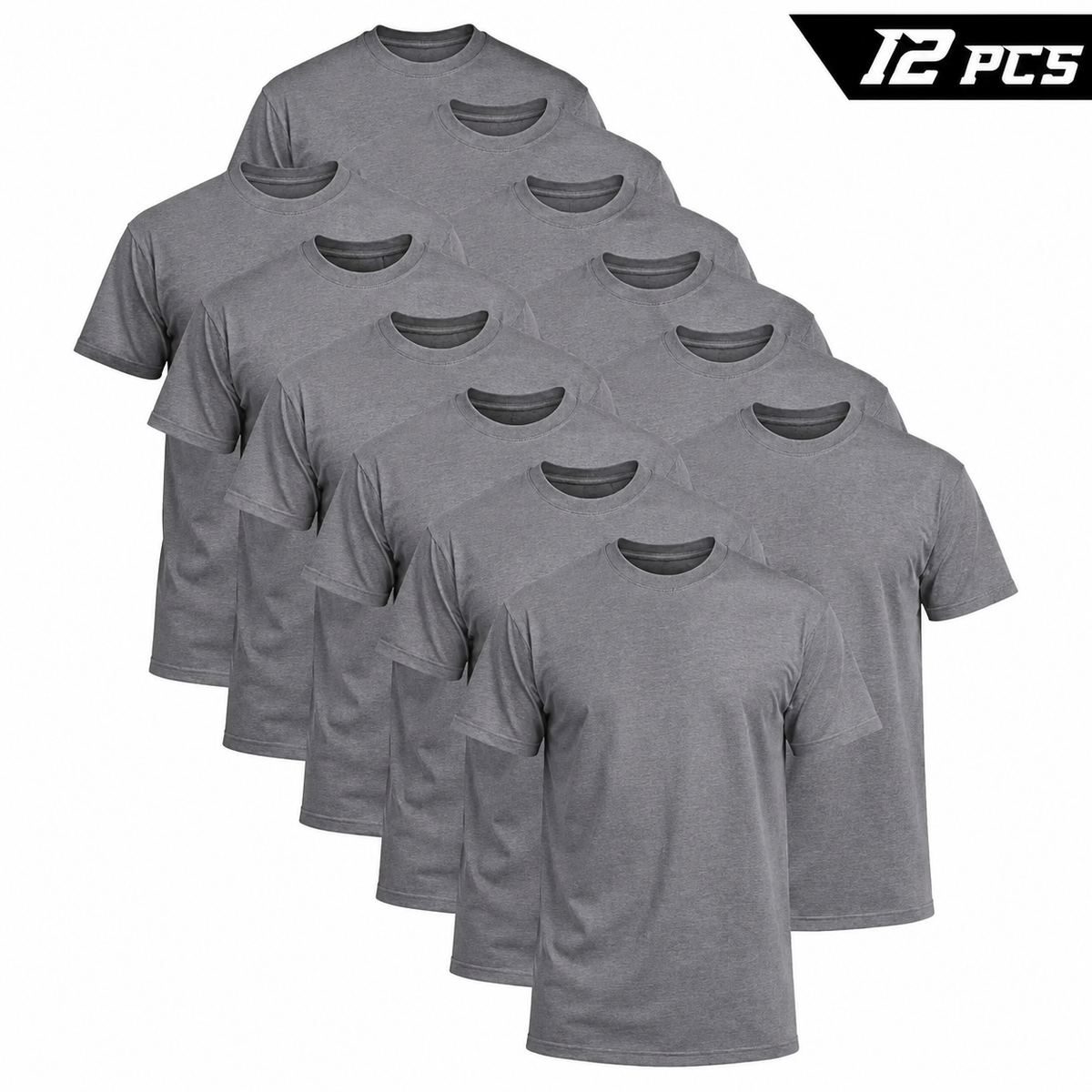 100% cotton T-shirt, black and white mix