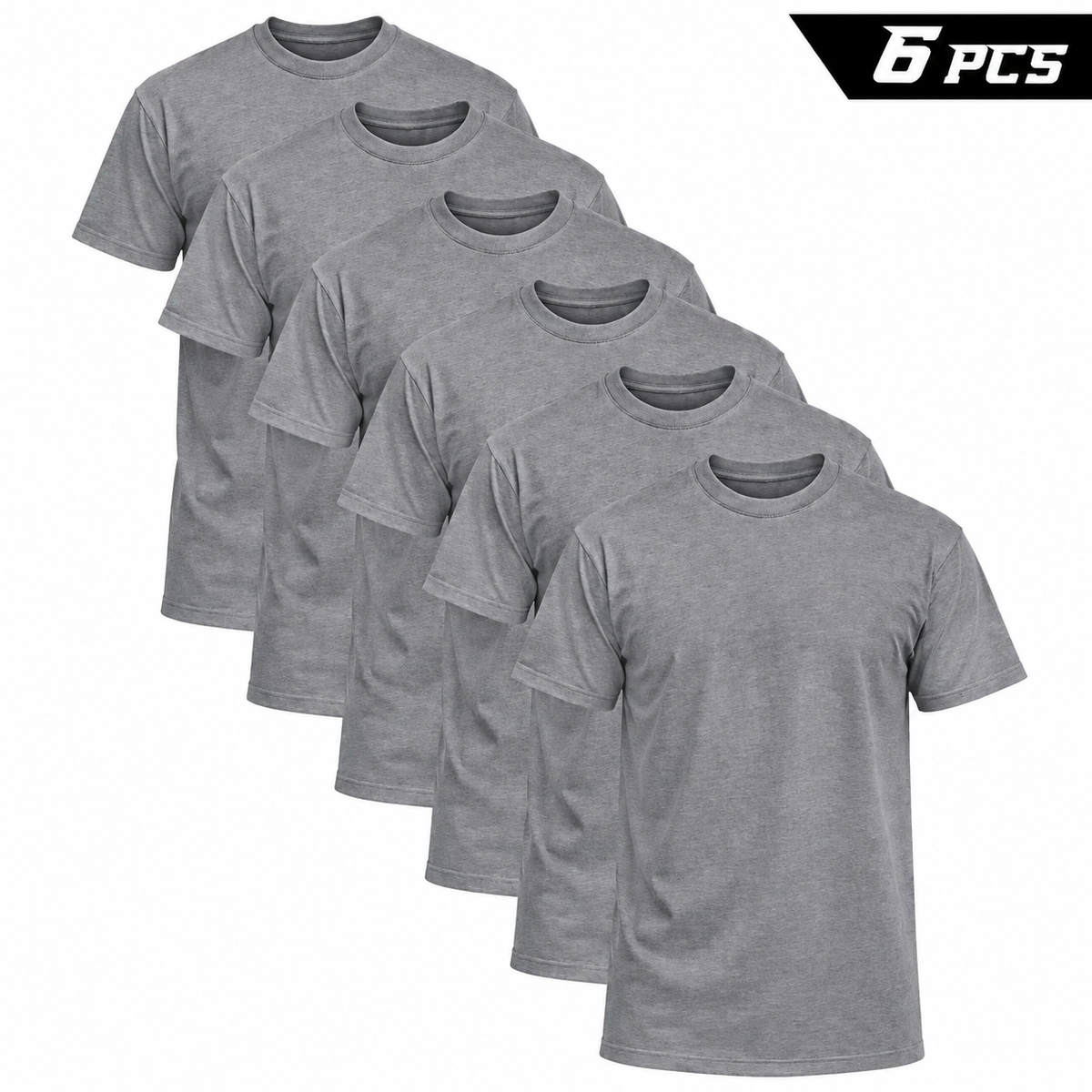 100% cotton T-shirt, black and white mix