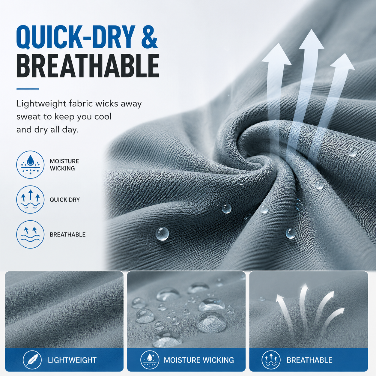 Long-sleeve hooded sun-protection shirt; dry and breathable.