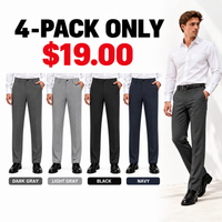 4-Pack (Dark Gray + Light Gray + Black + Navy)