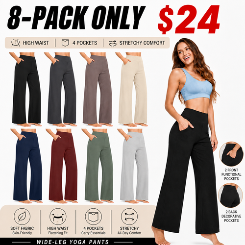 Women's High-Waisted Wide-Leg Yoga Pants—Soft, Stretchy, and Casual