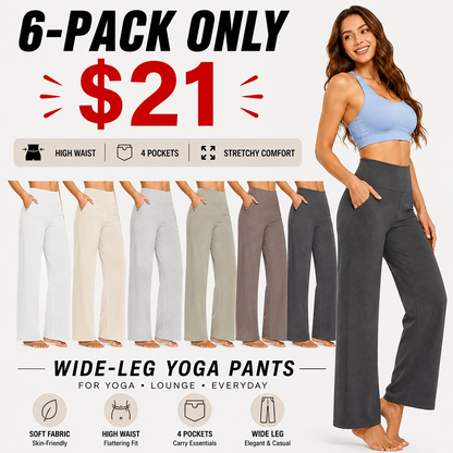 Women's High-Waisted Wide-Leg Yoga Pants—Soft, Stretchy, and Casual