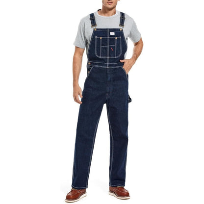 🔥Men's Denim Bib Overalls,  Workwear with Adjustable Straps and Convenient Tool Pockets