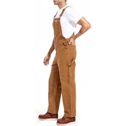 🔥Men's Denim Bib Overalls,  Workwear with Adjustable Straps and Convenient Tool Pockets