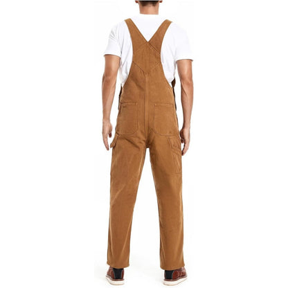 🔥Men's Denim Bib Overalls,  Workwear with Adjustable Straps and Convenient Tool Pockets