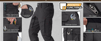 Cargo Pants,Tactical Pants for Men Stretch,Durable Ripstop EDC Work Pants for Hiking
