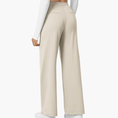 [LAST DAY SALE]High Waisted Stretch Pocket Straight Leg Work Pants