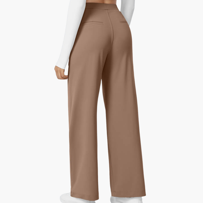 [LAST DAY SALE]High Waisted Stretch Pocket Straight Leg Work Pants