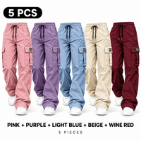 PINK + PURPLE + LIGHT BLUE + BEIGE + WINE RED