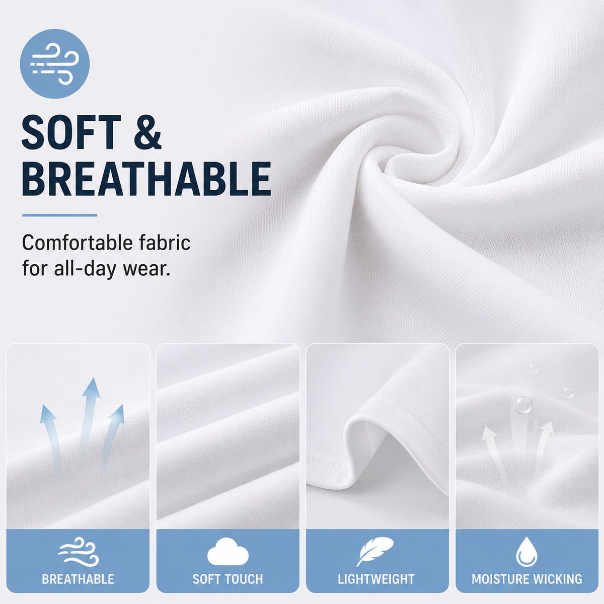 Solid-color crew-neck casual T-shirt — Women's short-sleeve base layer