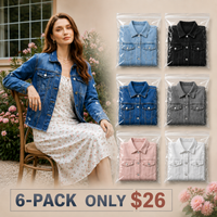 🔥6-PACK ONLY $26(Sky Blue +Black + Blue+Gray +Light Pink+White  )