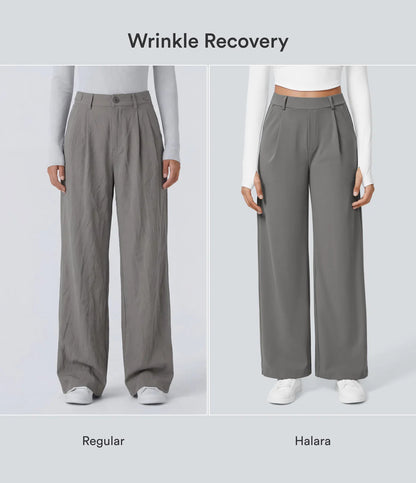 High Waisted Pocket Straight Leg Work Pants