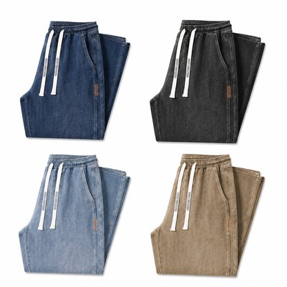 👍🔥Limited-Time Promotion-Stretch Cotton Loose-Fit Drawstring Jeans