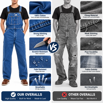 👍🔥Limited-Time Promotion-Denim bib overalls（SALE）