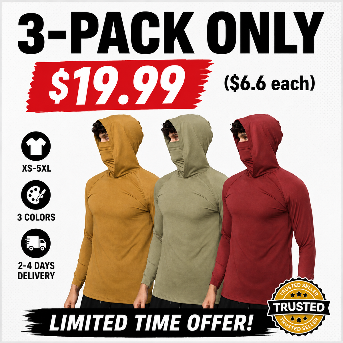 Casual Sun-Protection Hooded Pullover