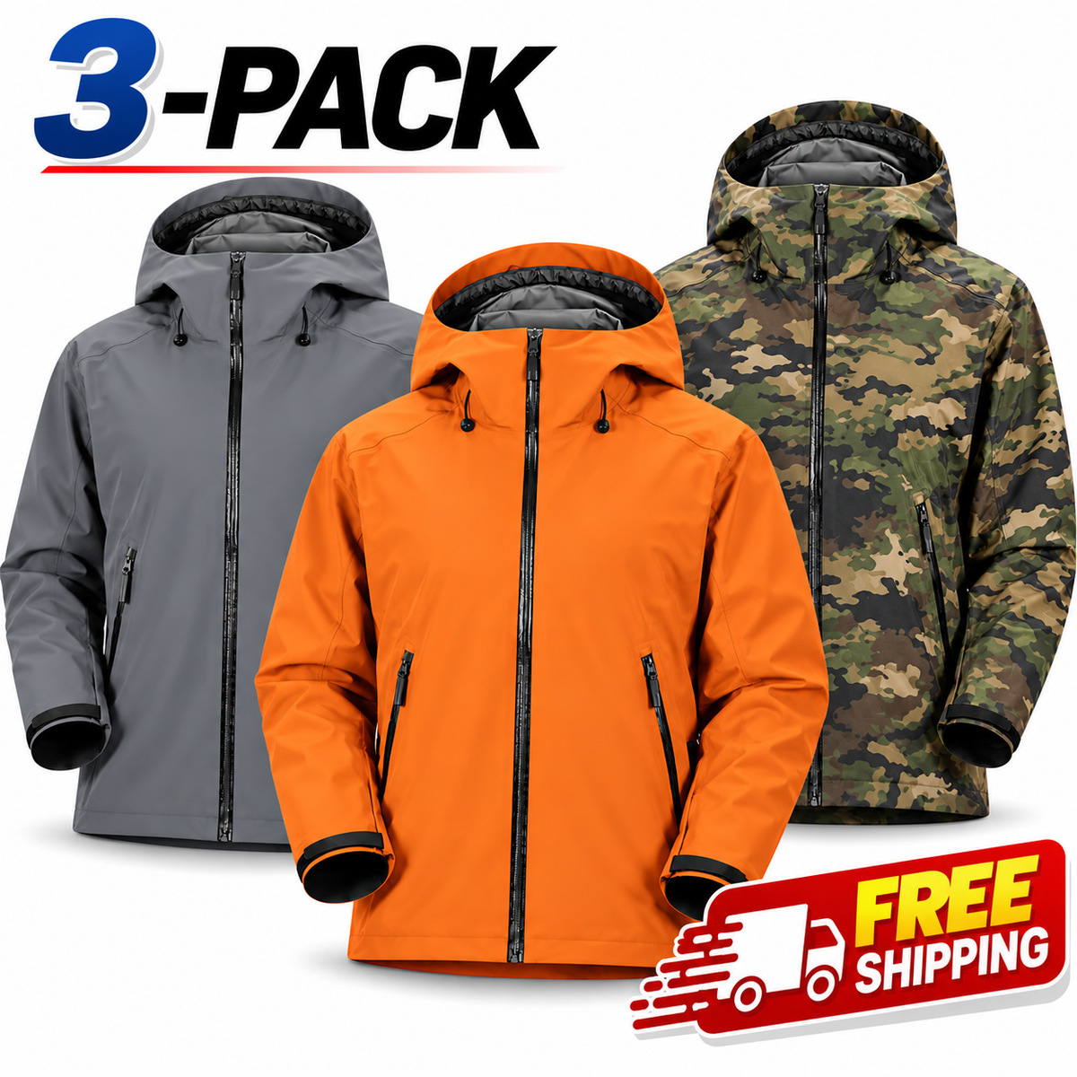 Three-in-one waterproof and rainproof ski jacket