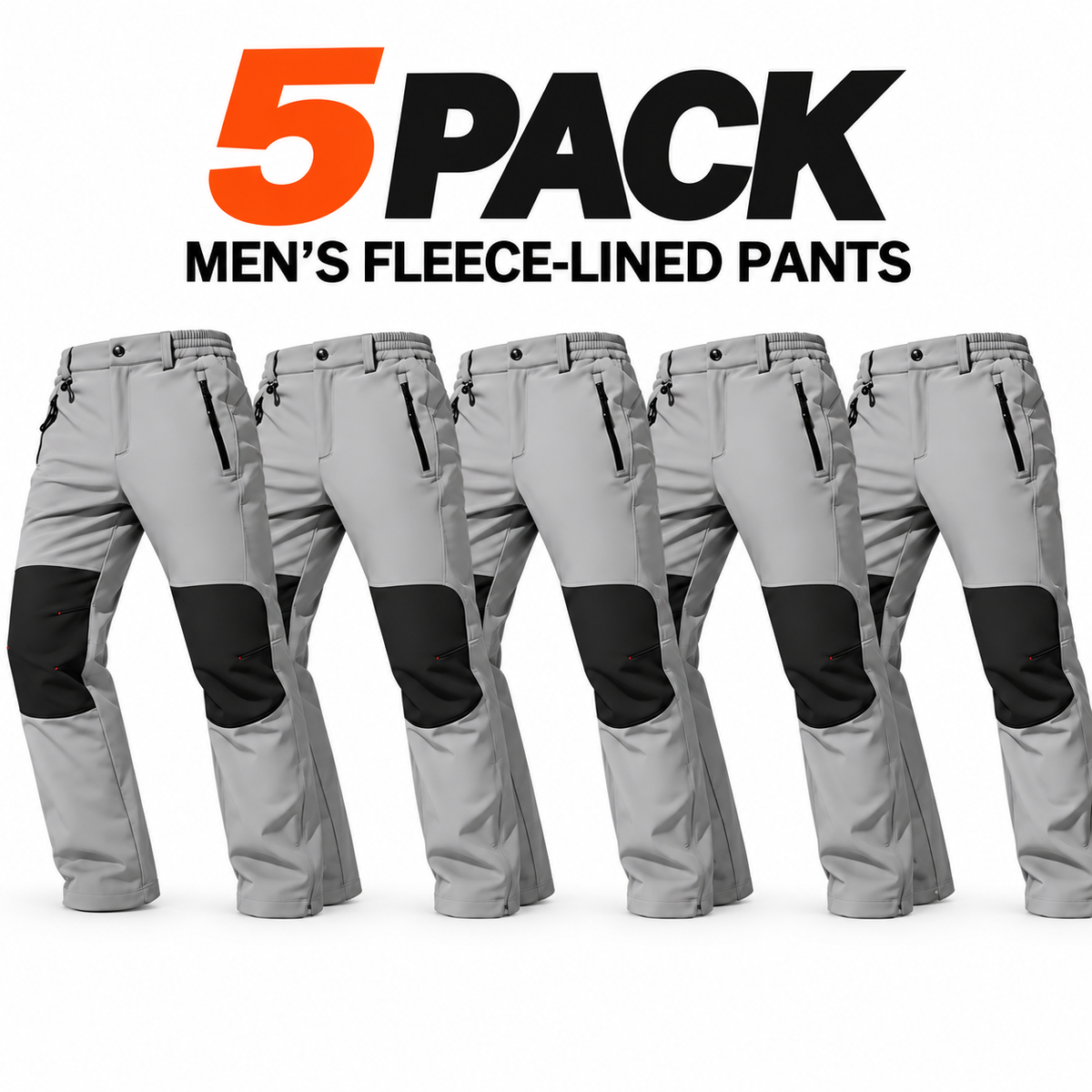 🔥Men's waterproof and warm trousers; waterproof fabric with a pure cotton lining