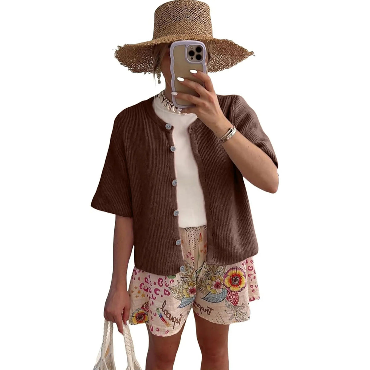 🔥 Women's Lightweight Cardigan Short Sleeve Button-Down Summer Cardigan Sweater