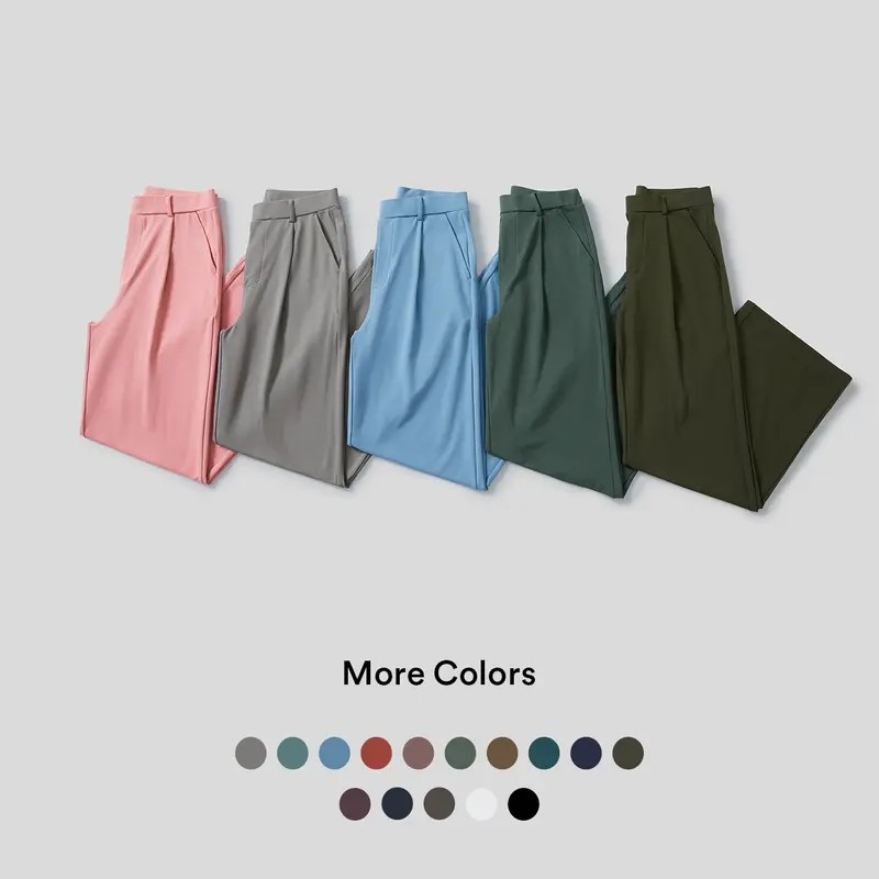 [LAST DAY SALE]High Waisted Stretch Pocket Straight Leg Work Pants