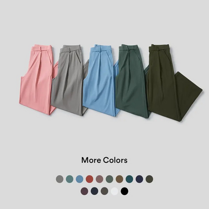 [LAST DAY SALE]High Waisted Stretch Pocket Straight Leg Work Pants