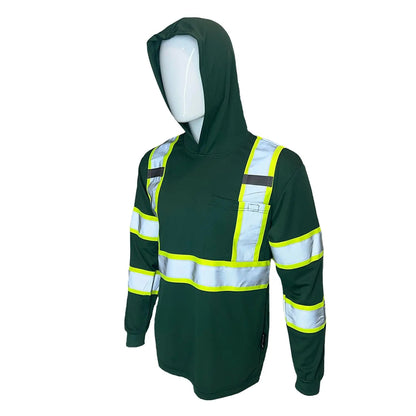 High-visibility, breathable, sun-protective safety shirt
